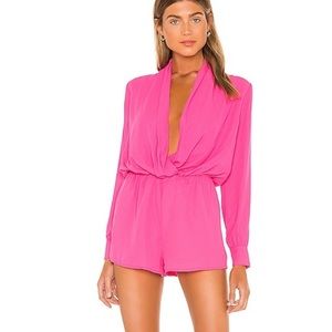 Superdown Kaycie Drape Neck Romper